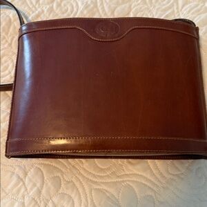 Genuine Leather. Made in Italy. Source Unknown Dark Brown Crossbody Bag